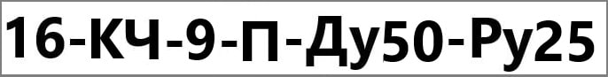 Схема обозначения и расшифровка маркировки обратного клапана 16кч9п
